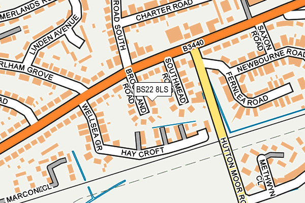 BS22 8LS map - OS OpenMap – Local (Ordnance Survey)