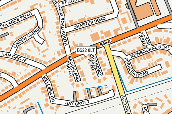 BS22 8LT map - OS OpenMap – Local (Ordnance Survey)