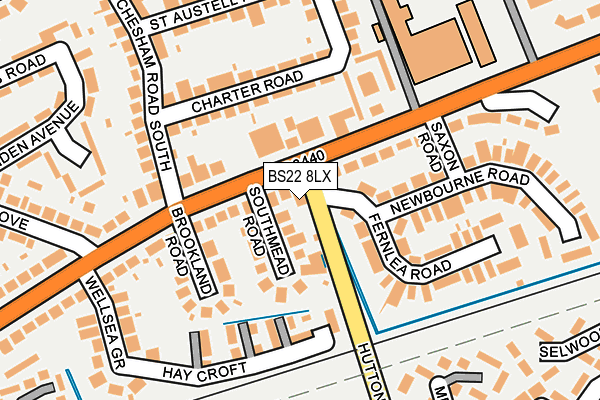 BS22 8LX map - OS OpenMap – Local (Ordnance Survey)