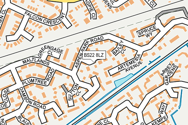 BS22 8LZ map - OS OpenMap – Local (Ordnance Survey)