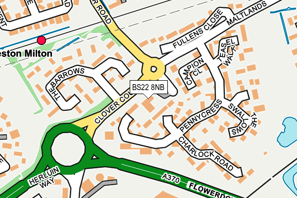 BS22 8NB map - OS OpenMap – Local (Ordnance Survey)