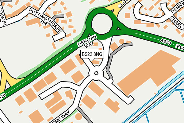 BS22 8NG map - OS OpenMap – Local (Ordnance Survey)