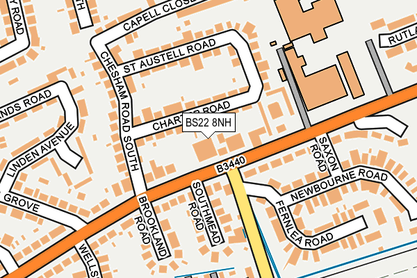 BS22 8NH map - OS OpenMap – Local (Ordnance Survey)