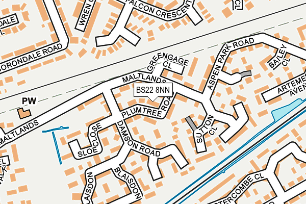 BS22 8NN map - OS OpenMap – Local (Ordnance Survey)