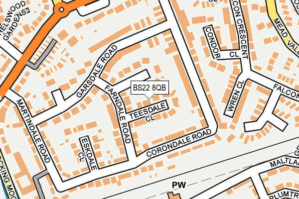 BS22 8QB map - OS OpenMap – Local (Ordnance Survey)