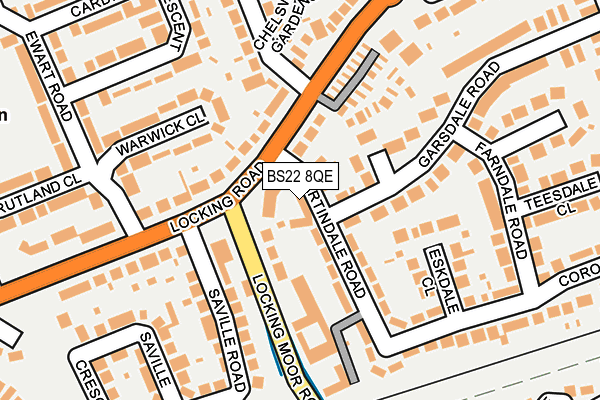 BS22 8QE map - OS OpenMap – Local (Ordnance Survey)