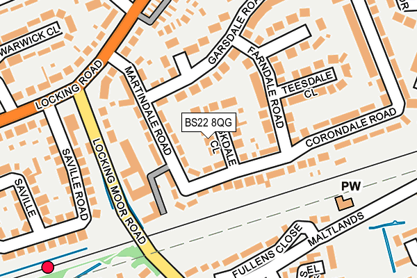 BS22 8QG map - OS OpenMap – Local (Ordnance Survey)
