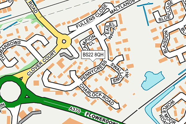 BS22 8QH map - OS OpenMap – Local (Ordnance Survey)