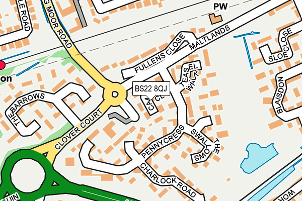 BS22 8QJ map - OS OpenMap – Local (Ordnance Survey)