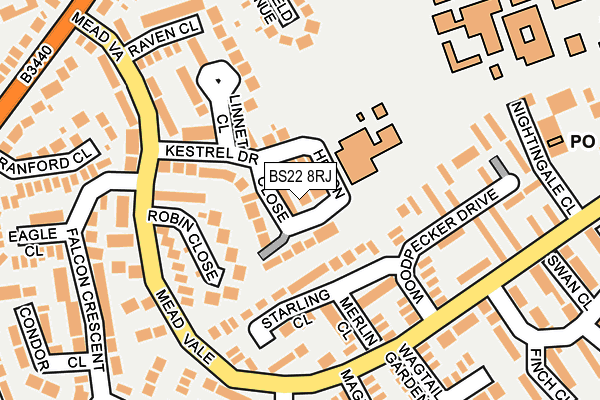 BS22 8RJ map - OS OpenMap – Local (Ordnance Survey)