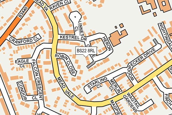 BS22 8RL map - OS OpenMap – Local (Ordnance Survey)
