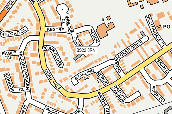 BS22 8RN map - OS OpenMap – Local (Ordnance Survey)