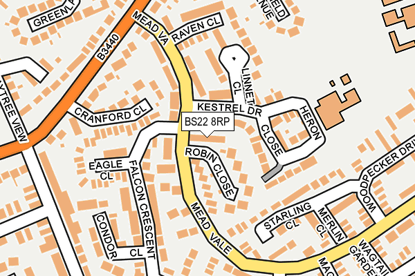 BS22 8RP map - OS OpenMap – Local (Ordnance Survey)