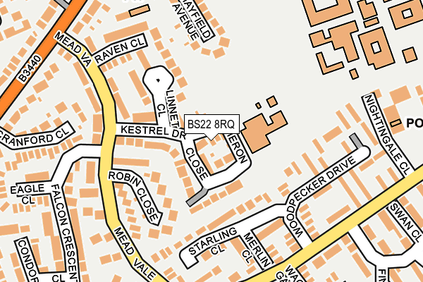 BS22 8RQ map - OS OpenMap – Local (Ordnance Survey)