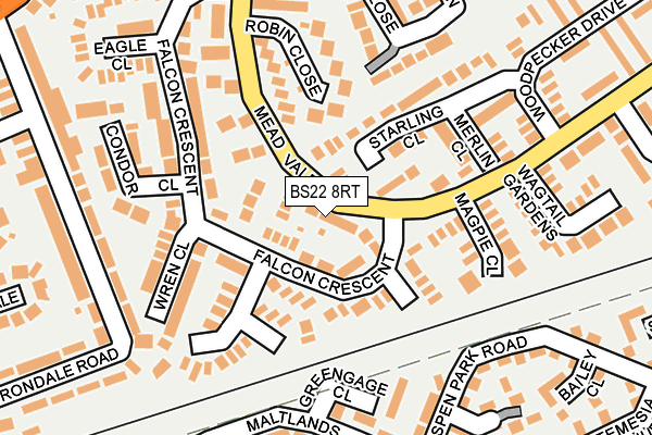 BS22 8RT map - OS OpenMap – Local (Ordnance Survey)