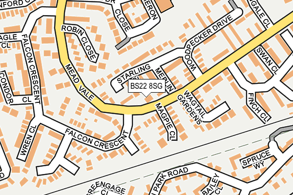 BS22 8SG map - OS OpenMap – Local (Ordnance Survey)