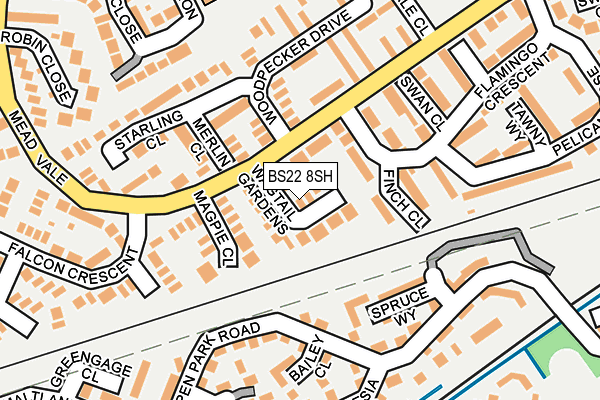 BS22 8SH map - OS OpenMap – Local (Ordnance Survey)