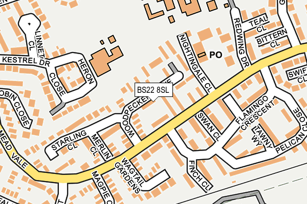 BS22 8SL map - OS OpenMap – Local (Ordnance Survey)