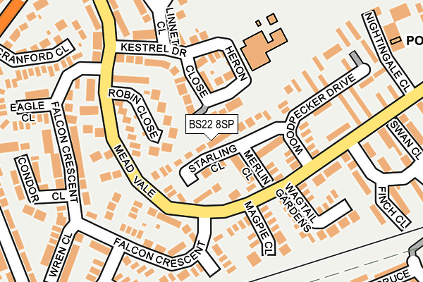 BS22 8SP map - OS OpenMap – Local (Ordnance Survey)