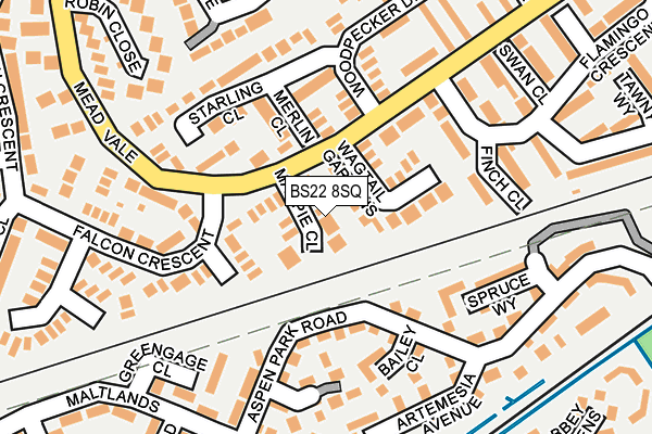 BS22 8SQ map - OS OpenMap – Local (Ordnance Survey)