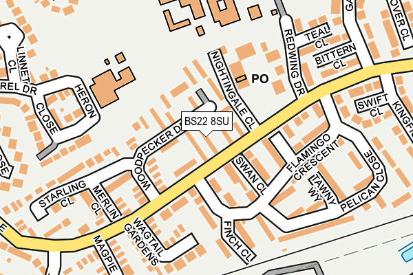 BS22 8SU map - OS OpenMap – Local (Ordnance Survey)