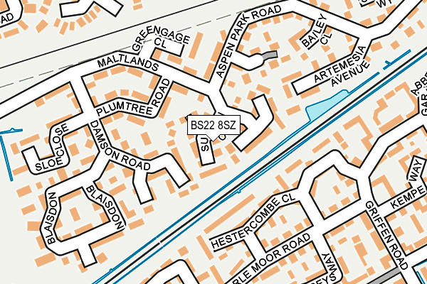 BS22 8SZ map - OS OpenMap – Local (Ordnance Survey)