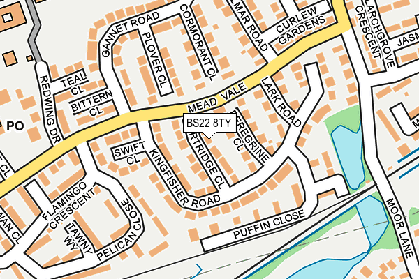 BS22 8TY map - OS OpenMap – Local (Ordnance Survey)