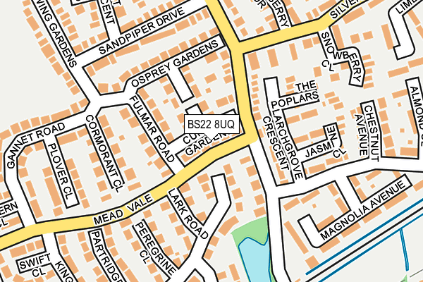 BS22 8UQ map - OS OpenMap – Local (Ordnance Survey)