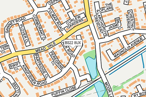 BS22 8UX map - OS OpenMap – Local (Ordnance Survey)