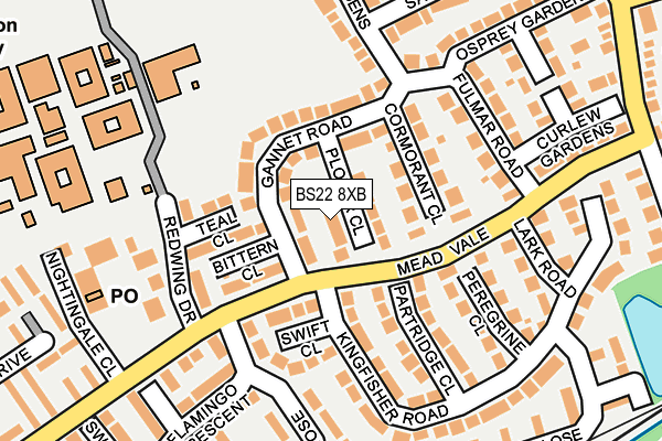 BS22 8XB map - OS OpenMap – Local (Ordnance Survey)