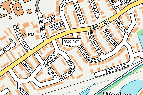 BS22 8XG map - OS OpenMap – Local (Ordnance Survey)
