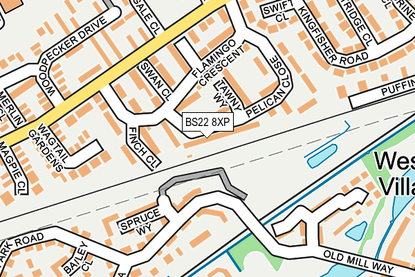 BS22 8XP map - OS OpenMap – Local (Ordnance Survey)