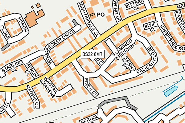 BS22 8XR map - OS OpenMap – Local (Ordnance Survey)