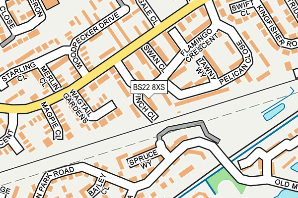 BS22 8XS map - OS OpenMap – Local (Ordnance Survey)
