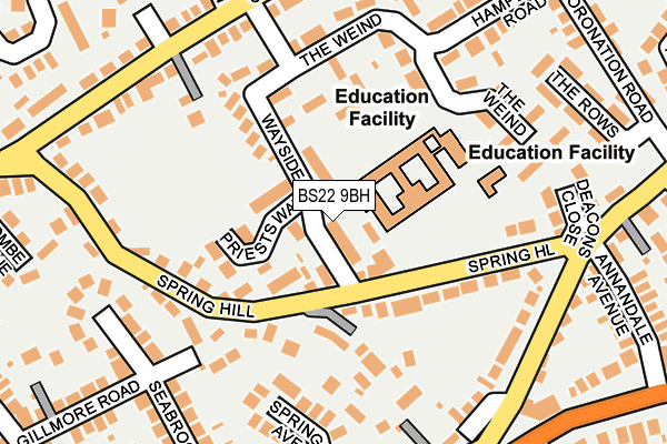 BS22 9BH map - OS OpenMap – Local (Ordnance Survey)