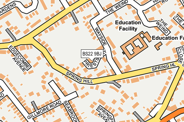 BS22 9BJ map - OS OpenMap – Local (Ordnance Survey)