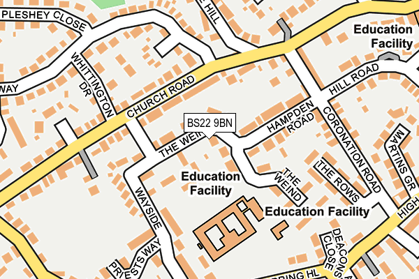 BS22 9BN map - OS OpenMap – Local (Ordnance Survey)