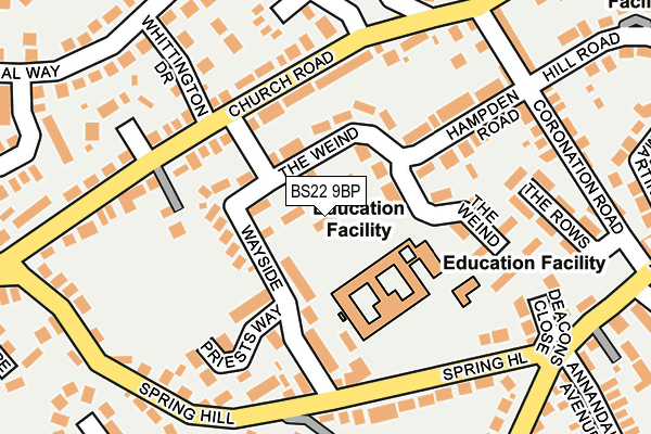 BS22 9BP map - OS OpenMap – Local (Ordnance Survey)