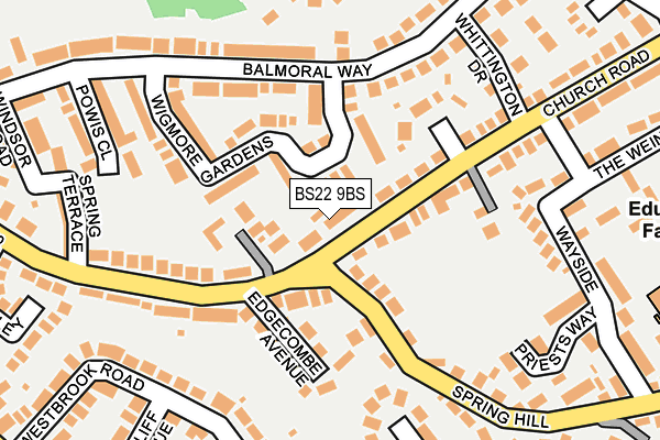 BS22 9BS map - OS OpenMap – Local (Ordnance Survey)