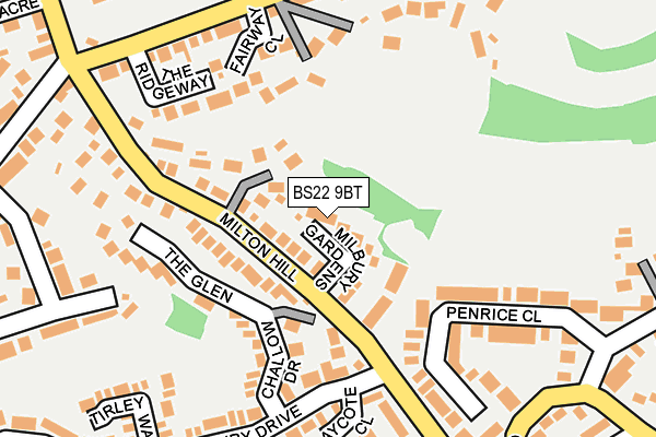 BS22 9BT map - OS OpenMap – Local (Ordnance Survey)