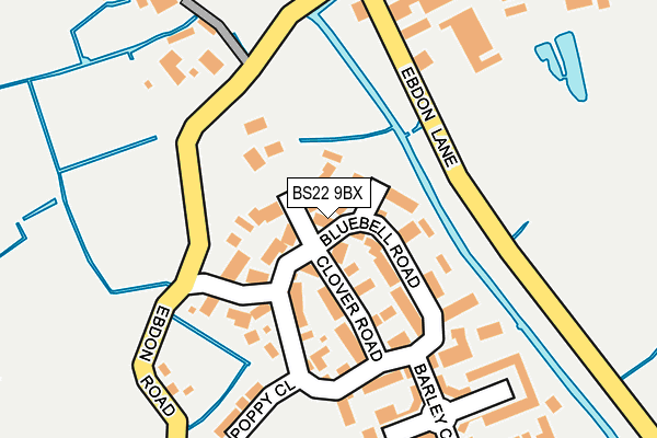 BS22 9BX map - OS OpenMap – Local (Ordnance Survey)