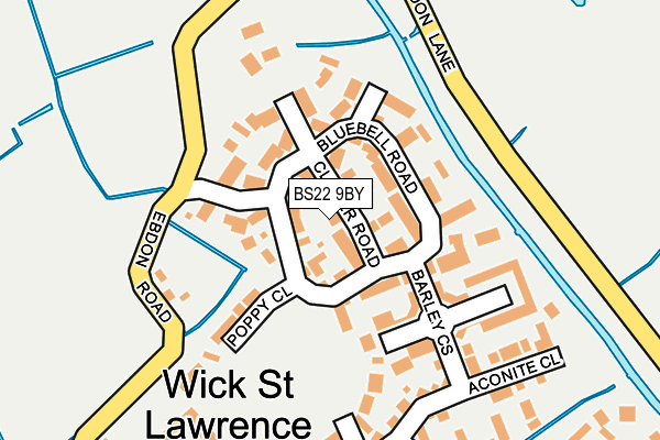 BS22 9BY map - OS OpenMap – Local (Ordnance Survey)