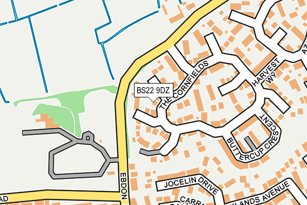 BS22 9DZ map - OS OpenMap – Local (Ordnance Survey)