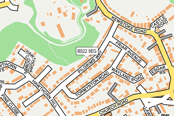 BS22 9EG map - OS OpenMap – Local (Ordnance Survey)