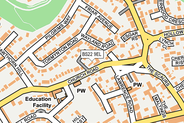 BS22 9EL map - OS OpenMap – Local (Ordnance Survey)