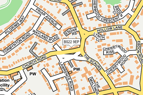 BS22 9EP map - OS OpenMap – Local (Ordnance Survey)