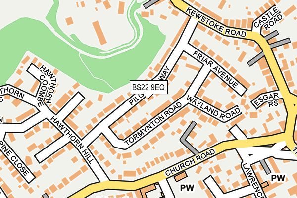 BS22 9EQ map - OS OpenMap – Local (Ordnance Survey)