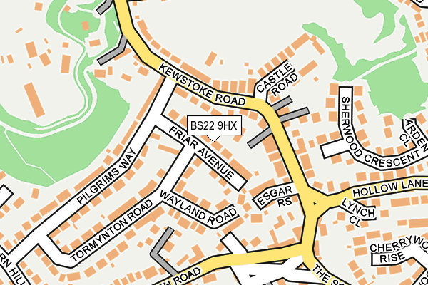 BS22 9HX map - OS OpenMap – Local (Ordnance Survey)