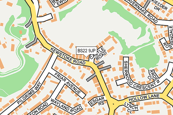 BS22 9JP map - OS OpenMap – Local (Ordnance Survey)