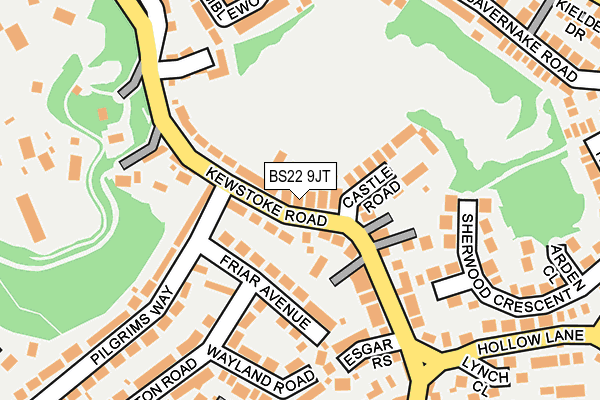 BS22 9JT map - OS OpenMap – Local (Ordnance Survey)